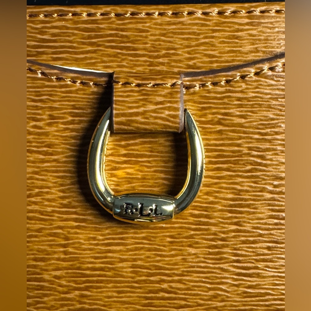 Lauren Ralph Lauren Bennington Mini Card Case Brown Leather NWT - Picture 3 of 10